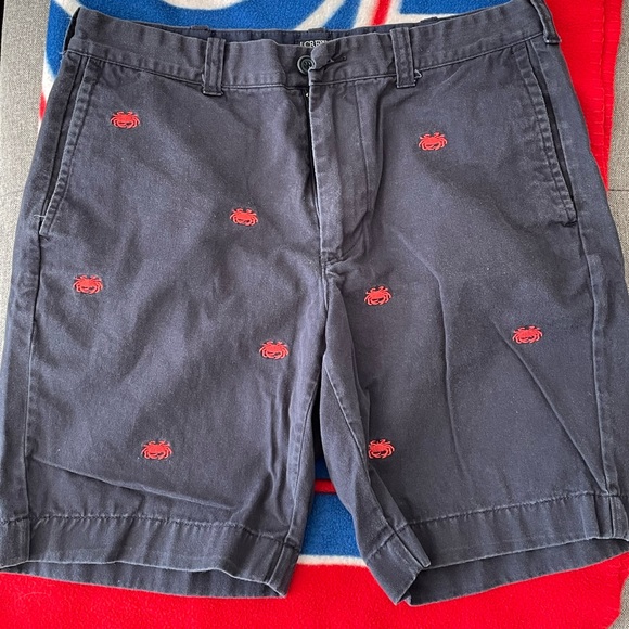 J Crew Mens Gramcery Crab Print Shorts - Picture 1 of 3